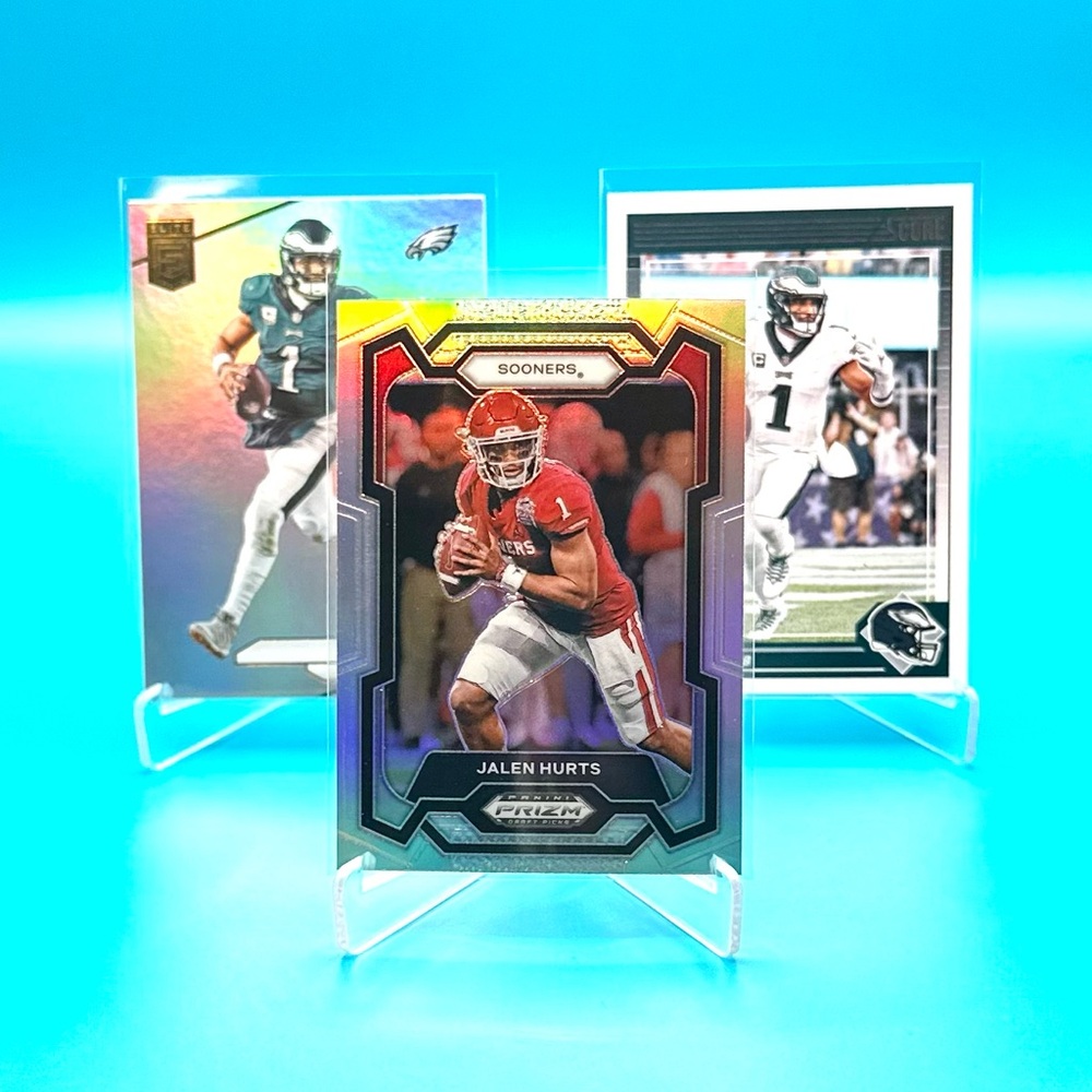 Jalen Hurts Lot! Prizm Draft Picks Refractor + Elite Foil!